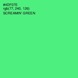 #4DF07E - Screamin' Green Color Image